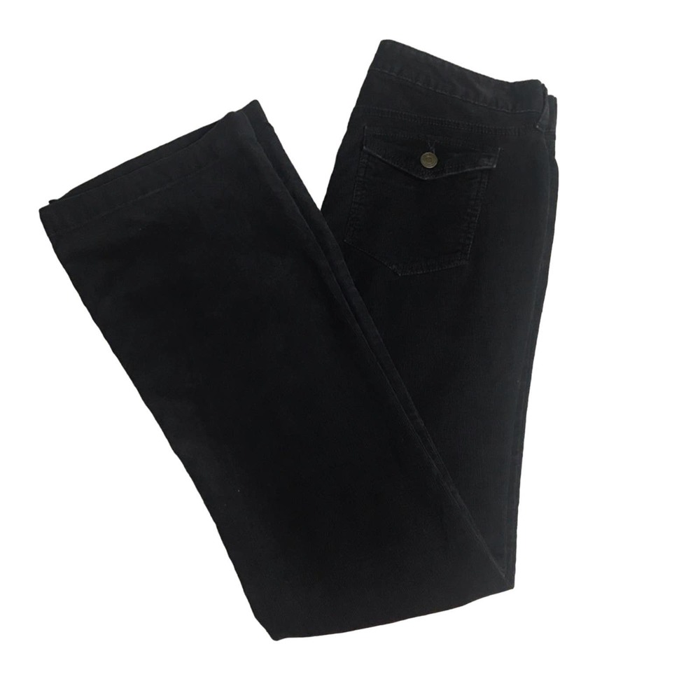 Eddie Bauer Slightly Curvy Slightly Flared Navy Corduroy Pants Size 2